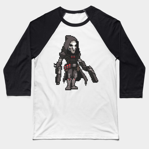 Reaper Pixel Baseball T-Shirt by Genessis